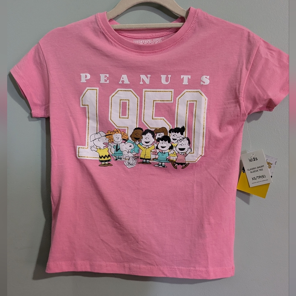 NWT Peanuts Pink Tee for Girls *H3